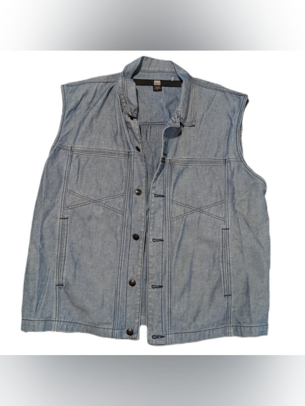 Vintage Oversized Girbaud Denim Vest Size XL